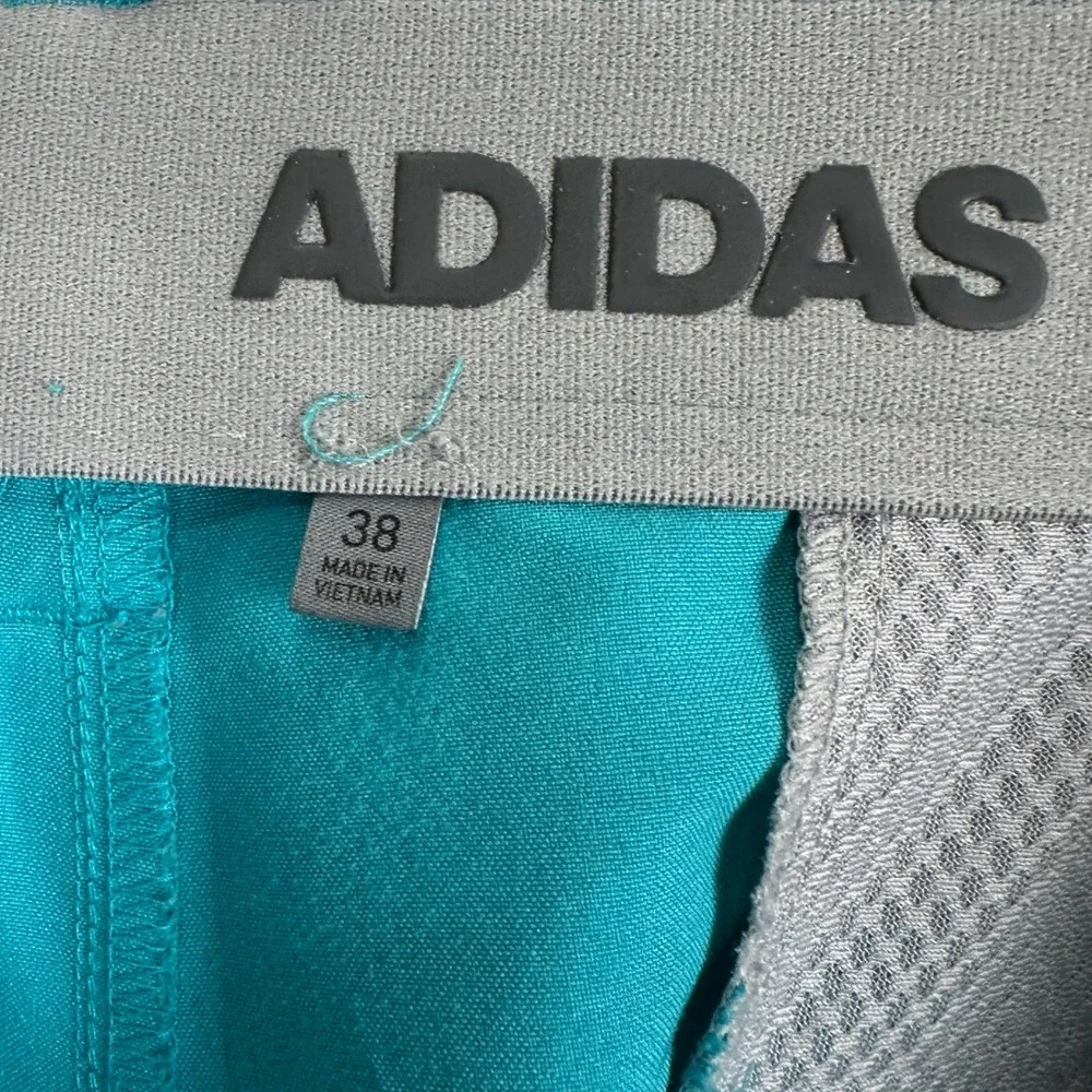 Adidas Ultimate365 Golf Shorts Mens 38 Teal Heathered Performance Athletic